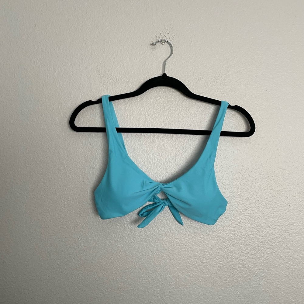 Light Blue front twist bikini top